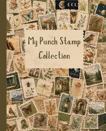 My Punch Stamp Collection Notebook: Album for 1.5 x 1.25 Punch Stamp Cutouts | Vintage Journaling & Scrapbooking Organizer: A Creative Album to ... for Junk Journaling, Scrapbooking, and P