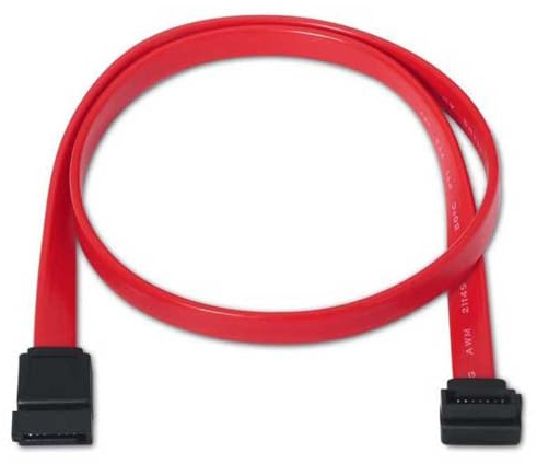 CABLE AISENS SATA A SATA ACODADO VELOCIDAD HASTA 3GBP/S 0.5M ROJO A130-0155