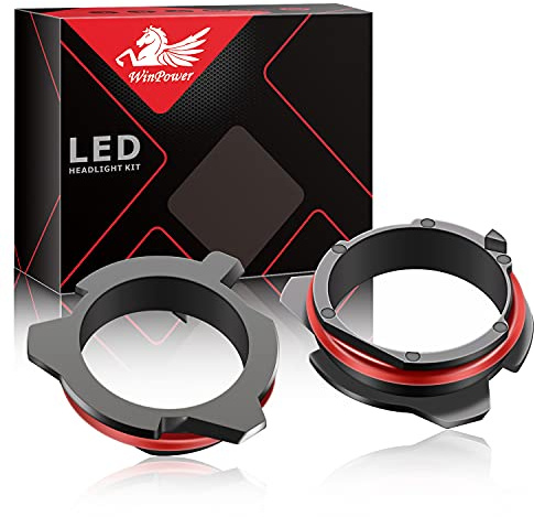 WinPower H7 LED Bombilla Base Clips Adaptador Soporte Enchufe Soporte LED Lámpara Enchufe Conversión Accesorios para E39 E60 E61 F10 F11 F07 F85 G30 G31 G38 etc., 2 piezas