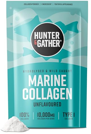 Hunter & Gather Marine Collagen Powder 300g | Pure Unflavoured Premium Hydrolysed Wild Caught Marine Collagen Peptides Powder for Hair Skin Nails Muscles | Collagen Supplements for Women and Men