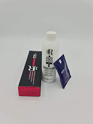 KIT TINTURA CAPELLI CREMA COLORE 100 ML, EMULSIONE OSSIDANTE PROFUMATA 150 ML in Omaggio SALVIETTINA STRUCCANTE (BIONDO SCURO VIOLA INTENSO)