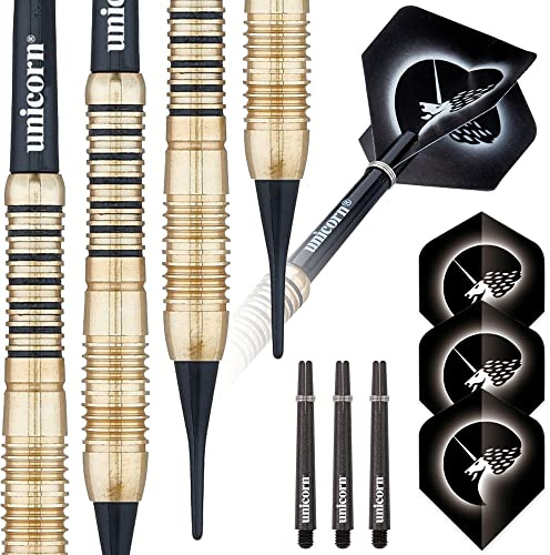 Unicorn Soft Tip Darts Set | Core Brass Barrels | Style 2 | 16 g