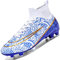Donbest Botas de Fútbol Hombre Zapatos de Fútbol Spike Aire Libre Niños Multitacos Calzado de Fútbol Tacos de Fútbol Zapatillas de Fútbol Profesionales Ligero,White,EU40