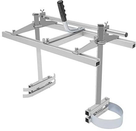 Mobiles Sägewerk 35-60cm, Sägekettenschärfgerät 24 Zoll aus Aluminium-Edelstahl Einstellbare Höhe, Schneidstärke 1-33cm Tragbare Kettensäge
