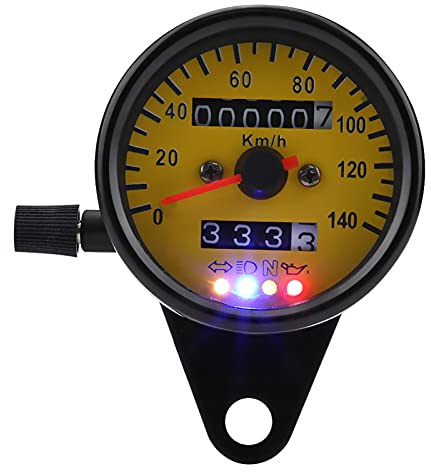 GPS-Motorrad-Tachometer, Motorrad-Kilometerzähler, 60 Mm Motorrad-Kilometerzähler, Tachoanzeige mit Anzeige, Schwarz