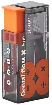 Supporto per filo interdentale compatto – Set di fili interdentali portatili, pennelli per filo interdentale, organizer da viaggio, pratico organizer per la pulizia dei denti, articoli da viaggio meni