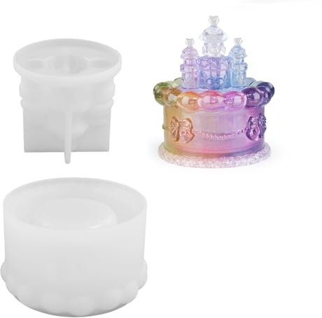 Moule en résine époxy pour boîte à bijoux, moule de rangement en forme de gâteau, récipient de rangement en silicone pour les amateurs de bijoux