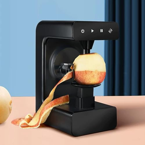 Elektrisk potatis- och äppelskalare, automatisk roterande skalare med ersättningsblad, lätt att rengöra, multifunktionell skalningsmaskin, automatisk avstängningsfunktion