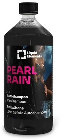 Liquid Elements Pearl Rain - Shampoo per auto, 1 litro, detergente per auto rimuove lo sporco ostinato, senza attaccare cere e sigillanti, profumo di biancheria irritante (ammorbidente)