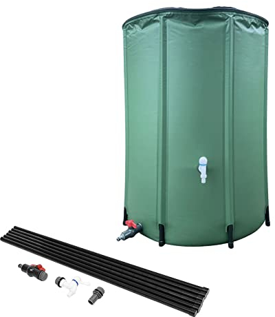 Depósito de agua de lluvia plegable con tapa, 100L/200L/225L/250L
