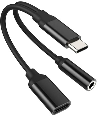 Cavo Aux USB C Adattatore 3,5 Jack Cuffie per iPhone15 Type C Caricatore Auricolari Sdoppiatore Compatibile con Samsung per Apple Pro Max Plus per iPad Pro Air Mini Type-C Ricarica Rapida Porta Cavi