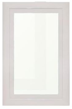 Hublot Rectangulaire Blanc Porte De Garage L235 x H370 mm - Vitrage Granule, Cadre PVC, Luminosité Tamisée, Accessoire Porte Sectionnelle