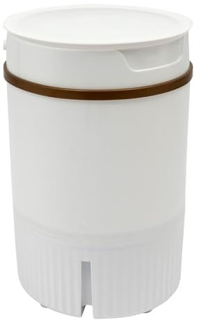 Machine à laver portable, 4,5 litres, mini machine à laver avec panier de déshydratation, pour appartements, voyages, camping, maison, dortoirs, chaussettes, sous-vêtements (blanc)