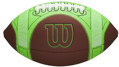 WILSON GST SpeedSkin Hylite Fußball, Braun/Grün, Jugendgröße