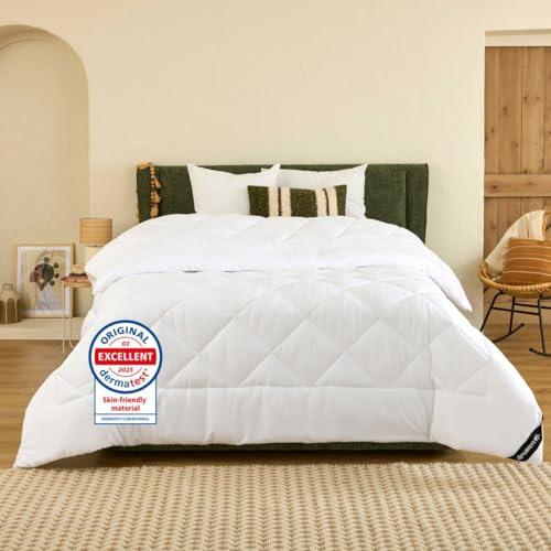 DREAMWAY - Edredón Cama 180 Entretiempo, Relleno Nórdico 240x260 cm de Fibra 300 gsm- Edredon Nordico Matrimonio Cama 180/160, Ligero, Suave, Transpirable para Otoño e Invierno, 260x240 cm