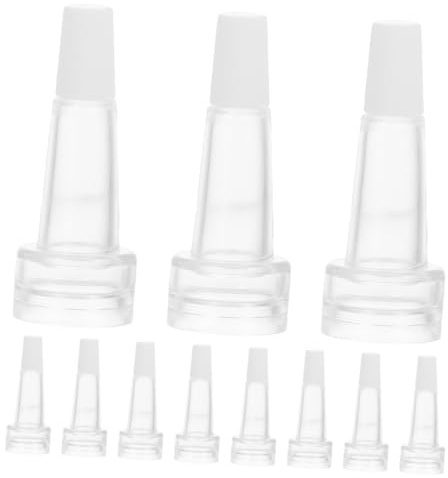 CLISPEED 50 Pezzi Testa a Tromba Di Fiala Bottiglia Da Spremere Vuota Bottiglie Vuote Bottiglia D'olio Bomboletta Spray Berretti Liquido Shaker Per Proteine Transparent Plastica