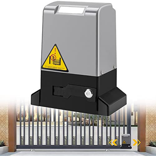 Smart Electric Sliding Gate Opener Kit with Mobile APP Control, 2 Remotes, Adjustable Motor Power for Home Security