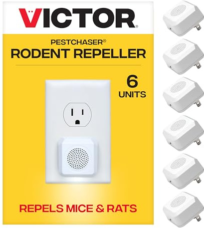 Victor PestChaser Rodent Repellent with Nightlight - Rodent Repellent Indoor Ultrasonic - Rodent Repeller - M756K - Mouse Deterrent Plug in - Mouse Plug in Repellent for House - 6 Units