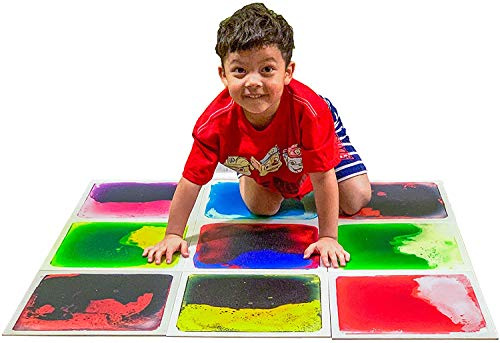 Art3d Piastrelle colorate per pavimenti, sensoriali, per bambini, adolescenti, sala giochi, pista da ballo per giochi attivi e decorative, 30,5 x 30,5 cm, confezione da 9