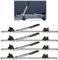 Set 4 x ACOR - Universel Fahrradhalter für 4 Räder Dach-Fahrradträger Fahrradträger für Dachmontage Abschließbar - Montage mit Befestigungsplättchen und Schrauben oder T-Nut Steinen…