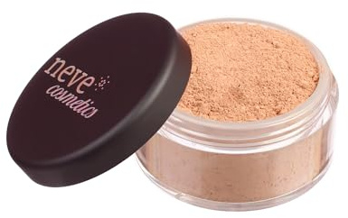 Neve Cosmetics fondotinta minerale in polvere High Coverage coprente, adatto a pelli da normali a grasse | Dark Warm