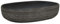vidaXL Aufsatzwaschbecken, Oval Waschbecken mit Muster, Handgefertigt Waschtisch Waschschale für Badezimmer, Handwaschbecken Spülbecken, Grau Schwarz 59x40x14 cm Keramik