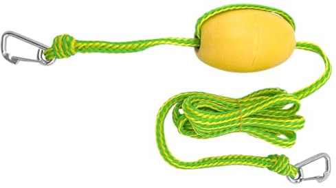 Corde flottante avec flotteur de bouée, corde d'ancrage de chariot à bassin de bassins lourds de 12 pieds avec crochet en acier inoxydable, ancre d'ancrage de bateau à haute visibilité ancre de sable