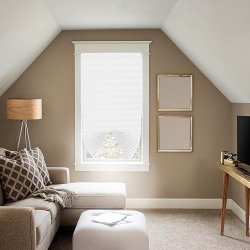 BLINDECOR | Estor Plisado sin Taladrar Velcrado | Plisada BK Basic|Opaco 19 Blanco 60X190 | Plisada Opaca para Ventanas