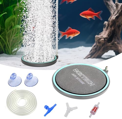 boxtech Aquarium Nano Air Stone, Aquarium à Poissons Pierre a Air, Aquarium Air Diffuseur pour oxygène dissous aérateur Pierre (130 MM)