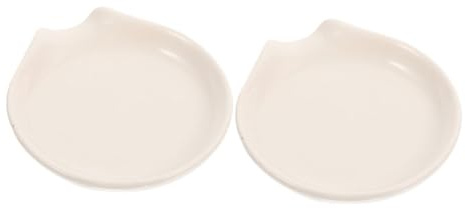 Gatuida 2piezas Soportes De Cerámica Para Cucharas Portacucharas De Cocina Liso Bandeja Compacta Para Cucharas De Uso Diario