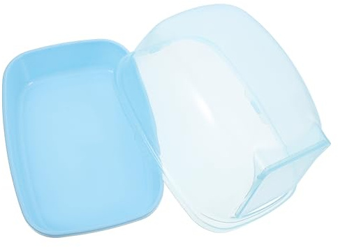 SHINEOFI Caja de Baño de Arena para Hámster y Chinchilla Doble Función Sauna, Material Abs Resistente, Tamaño Compacto Azul, para Jaulas de Mascotas Pequeñas, Hámsteres y Roedores