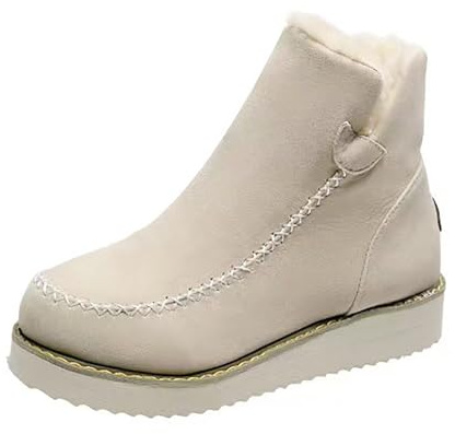 Generisch Bottes d'hiver pour femme - Bottes d'hiver pour femme - Bottines d'eau confortables en mousse à mémoire de forme - Bottes de neige - Chaussures traditionnelles - Noir