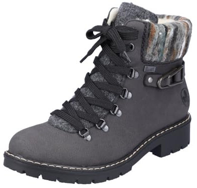 Rieker Damen Y9131 Schnürstiefel, Grau, 38 EU