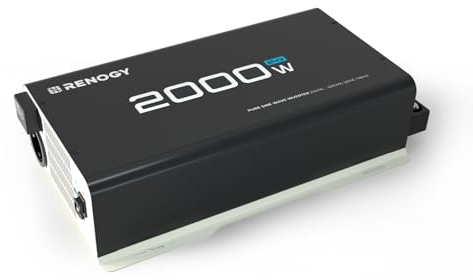 Renogy 2000W/4000W 24V auf 230V Reiner Sinus Wechselrichter Spannungswandler Konverter DC zu AC Umwandler mit USB und Europäische Steckdose für Haushaltsgeräten 24V 2KW Pure Sine Wave Inverter