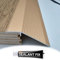 EMISOO Boden Übergangsleiste Türschwelle Übergangsschiene Breite 100mm Holz-zu-Fliesen Übergangsprofil Höhenausgleich 10mm-50mm Aluminium Bodenleiste Abdeckleiste (Color : Gold)