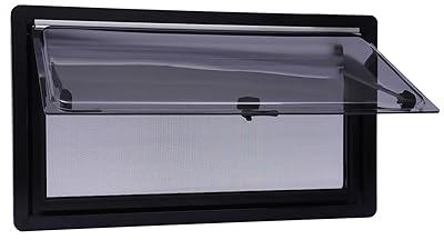 XUEMANSHOP Sidofönster för husvagn och husbil, 900 x 500 mm med gångjärn MG16RW, kompatibel med hem och andra