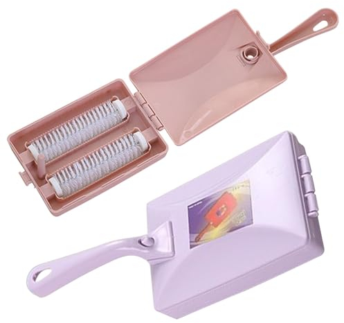 MOVKZACV Teppichklopfer, Teppichbürste, Doppelwalzentyp, multifunktionale Handbürste, Sofa-/Teppich-/Tierhaarbürste (zufällige Farbe)