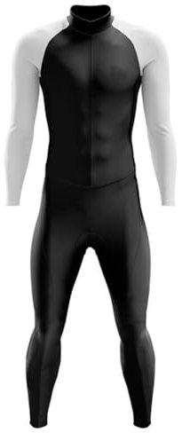 UNBIT Herren-Radsportanzug, langärmelig, Lange Hose, Triathlon-Anzug, Mountainbike-Overall, Radtrikot mit Taschen, Speedsuit (Color : 04, Size : Medium)