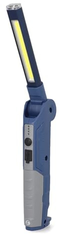cartrend Lampada a LED con base magnetica e gancio di fissaggio, alta luminosità, 500 lumen, batteria ricaricabile da 2600 mAh, indicatore di livello di carica integrato, ultra sottile e pieghevole