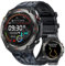 Reloj Inteligente Hombre Smartwatch con GPS: 1.45 Smart Watch con Llamadas Bluetooth Brújula Altura Presión Atmosférica 650mAh Digital Watch con SpO2 Sueño Podómetro 107 Deportivos para iOS Android