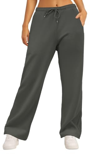 IWOLLENCE Pantalon de jogging pour femme - Pantalon de sport - Pantalon de loisirs - Pantalon molletonné - Pantalon d'entraînement - Pantalon ample avec élastique - Pantalon en polaire - Pantalon avec