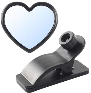 Tuxihapp Baby Car Mirror Rear Facing, Wide Angle Convex Back Seat Mirror, 360° Adjustable Clip-On Car Interior Baby Mirror, Shatterproof & No Tools Installation, Universal for Cars SUVs Trucks(Clip)