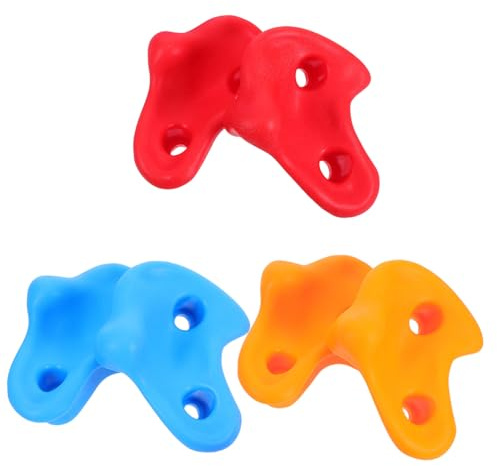 CLISPEED 6 Piezas Agarraderas de Escalada para Multiusos Colores Brillantes Resistente PP para Muros de Escalada Interiores y Exteriores Incluye Tornillos y Fáciles de Instalar