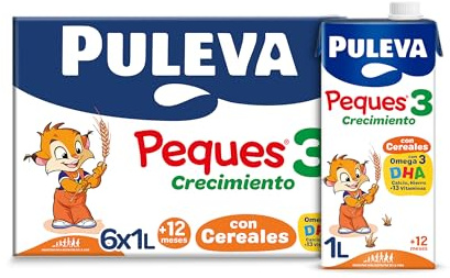 Puleva Peques 3 Cereales Leche de Crecimiento +12 Meses Pack 6 X 1l