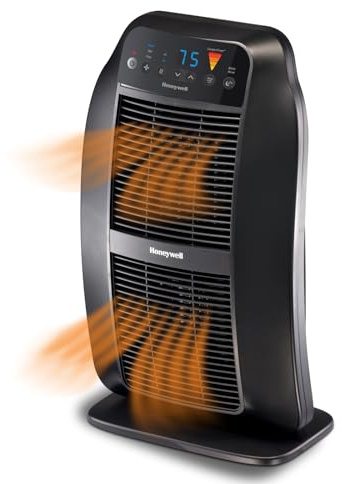 Honeywell Genius HeatGenius Ceramic Heater with Multi-Directional Heating, Digital Controls with Programmable Thermostat, Black
