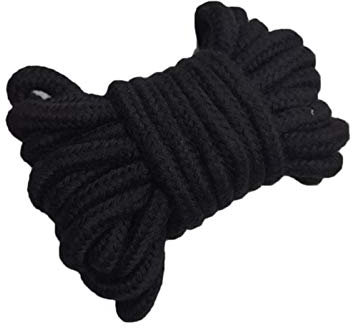 5 m / 10 m / 20 m Cotone Femmina Prodotti del Sesso per Adulti schiavi del Sesso Giochi BDSM Corda vincolante Imbracatura Giochi di Ruolo Giocattoli del Sesso coppia-nero5m