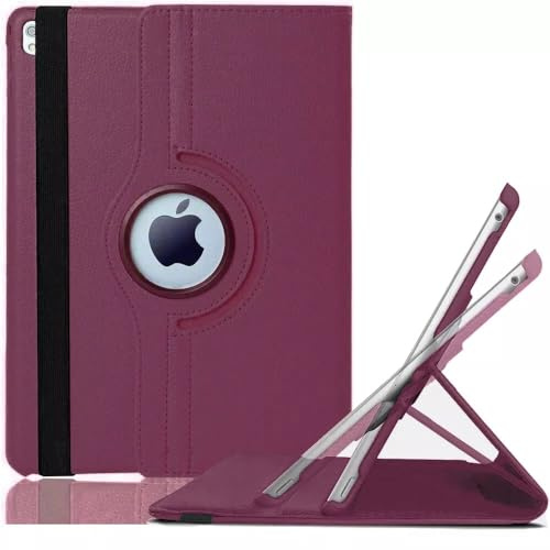 World Biz - Funda giratoria de 360° para iPad Pro de 12,9 (2015-2017) (1ª/2ª generación) de piel sintética resistente a los golpes estilo libro Folio Flip Folio 360° Funda protectora con función