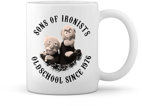 Oldtimers Star Puppets Statler and Waldorf classic lovers New Trend Fun Lustig Weiße Tasse Mug