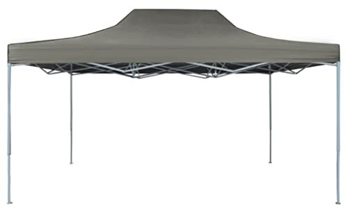 Coavain Pavillon Faltbar 3x4 m Stahl Anthrazit UV- und Wasserbeständig Partyzelt Einfach Verstauen und Transportieren Gartenzelt für Familientreffen Grillpartys Picknicks Camping