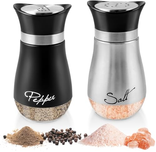 Ensemble salière et poivrière en acier inoxydable avec bouteille en verre, distributeur d'épices, accessoires de cuisine pour la maison, la cuisine, le restaurant, la table à manger, 120 ml